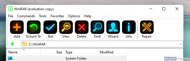 WinRAR Neon Flat theme